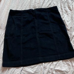 free people black corduroy skirt